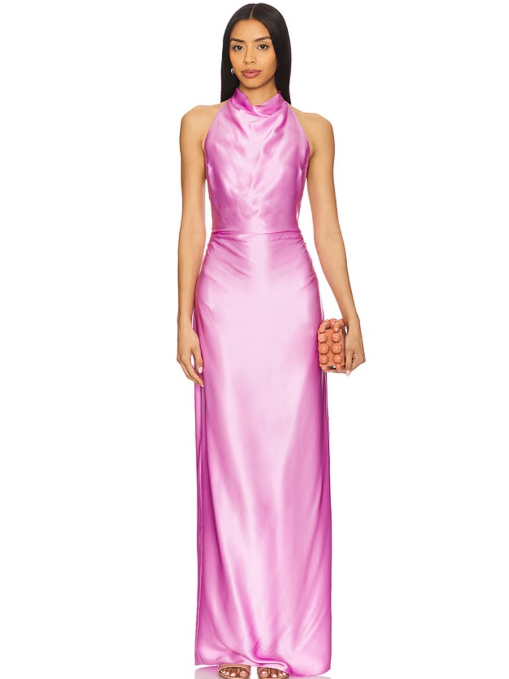Amanda Uprichard Marcine Maxi Dress in Azalea